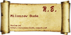 Miloszav Buda névjegykártya